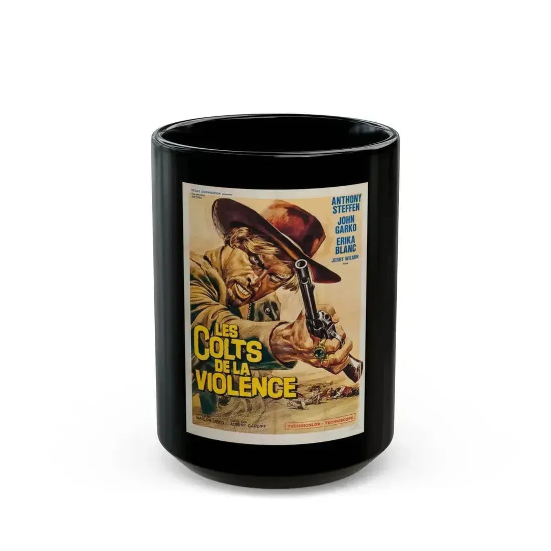 1,000 ON THE BLACK 1966 Movie Poster - Black Coffee Mug 15oz - Go Mug Yourself