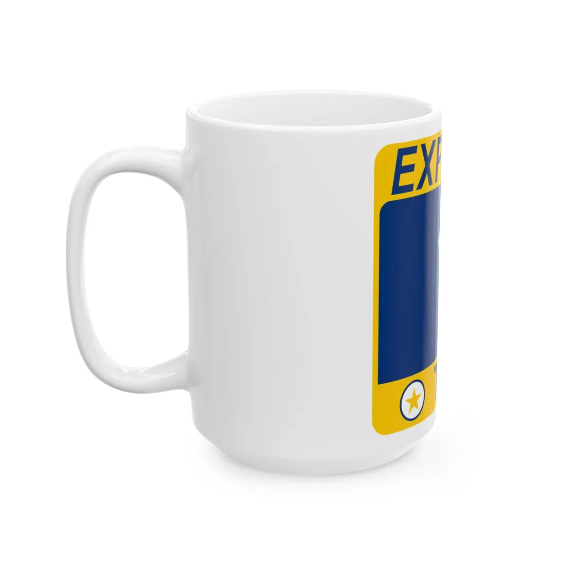 1 Express Lane free (Texas) (Road Sign) White Coffee Mug - Go Mug Yourself