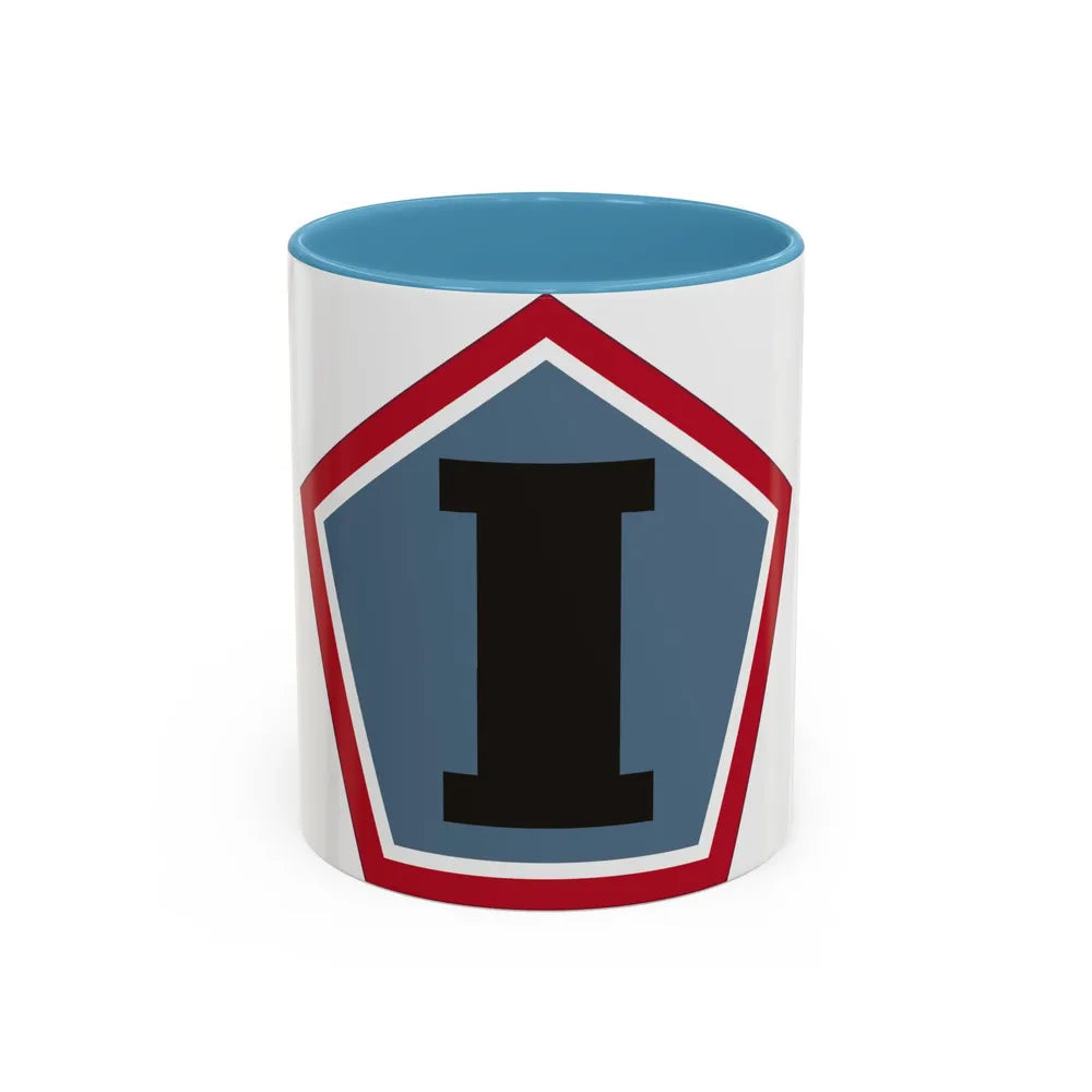 1 Group (U.S. Army) Accent Coffee Mug-11oz-Light Blue-Go Mug Yourself