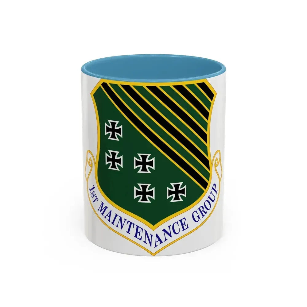 1 Maintenance Group ACC (U.S. Air Force) Accent Coffee Mug 11oz Light Blue - Go Mug Yourself