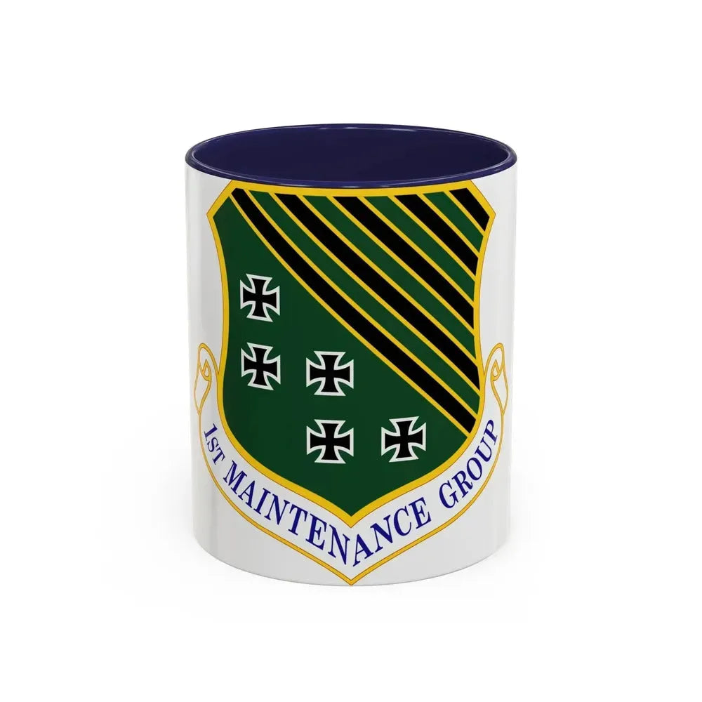 1 Maintenance Group ACC (U.S. Air Force) Accent Coffee Mug 11oz Navy - Go Mug Yourself