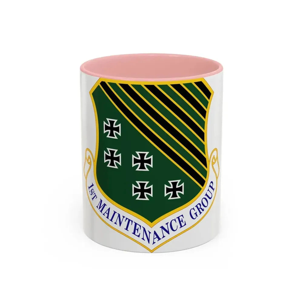 1 Maintenance Group ACC (U.S. Air Force) Accent Coffee Mug 11oz Pink - Go Mug Yourself