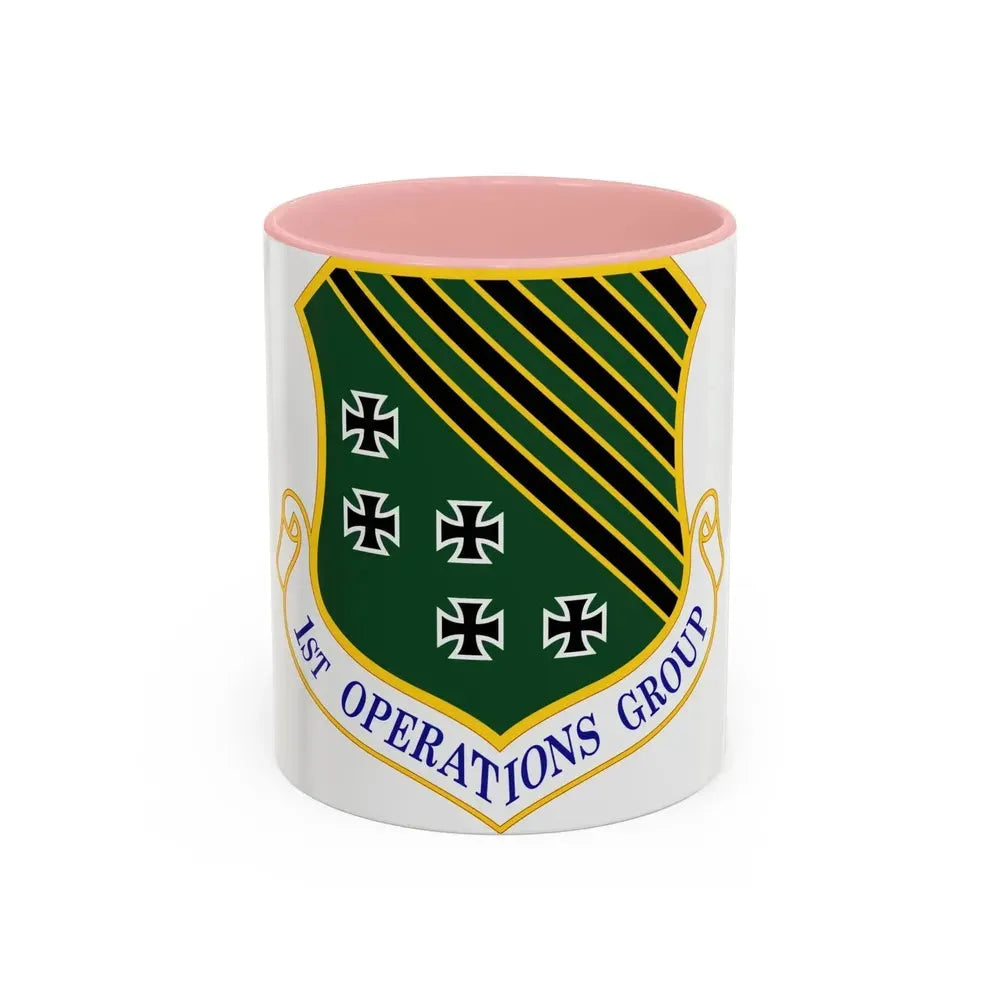 1 Operations Group ACC (U.S. Air Force) Accent Coffee Mug 11oz Pink - Go Mug Yourself