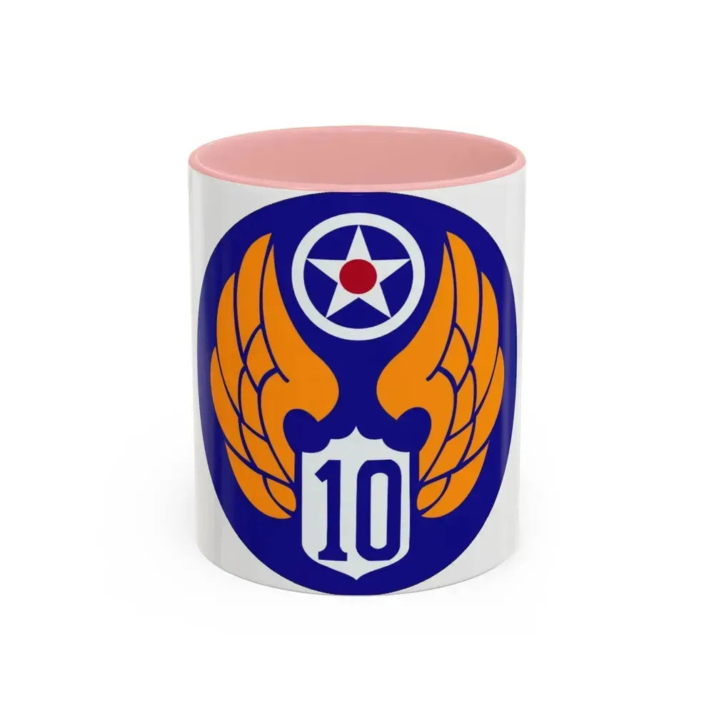 10 Air Force (U.S. Army) Accent Coffee Mug 11oz Pink - Go Mug Yourself