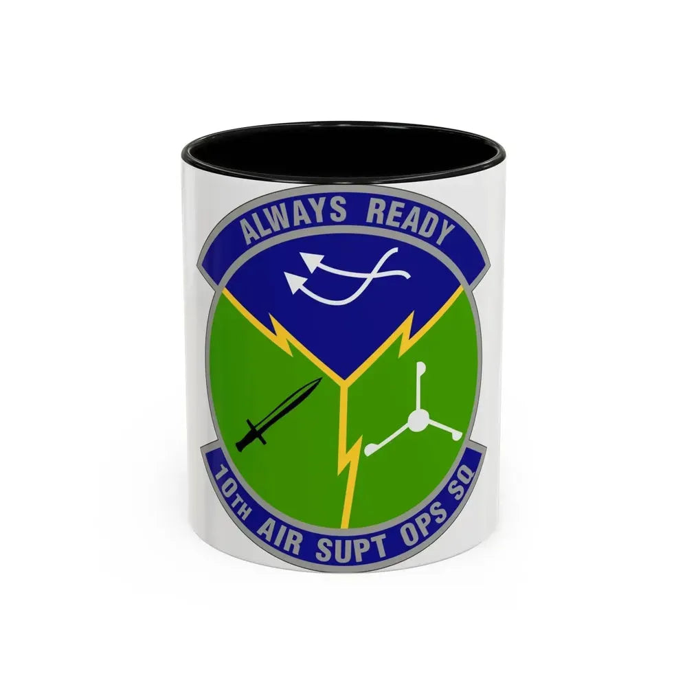 10 Air Support Operations Squadron ACC (U.S. Air Force) Accent Coffee Mug 11oz Black - Go Mug Yourself