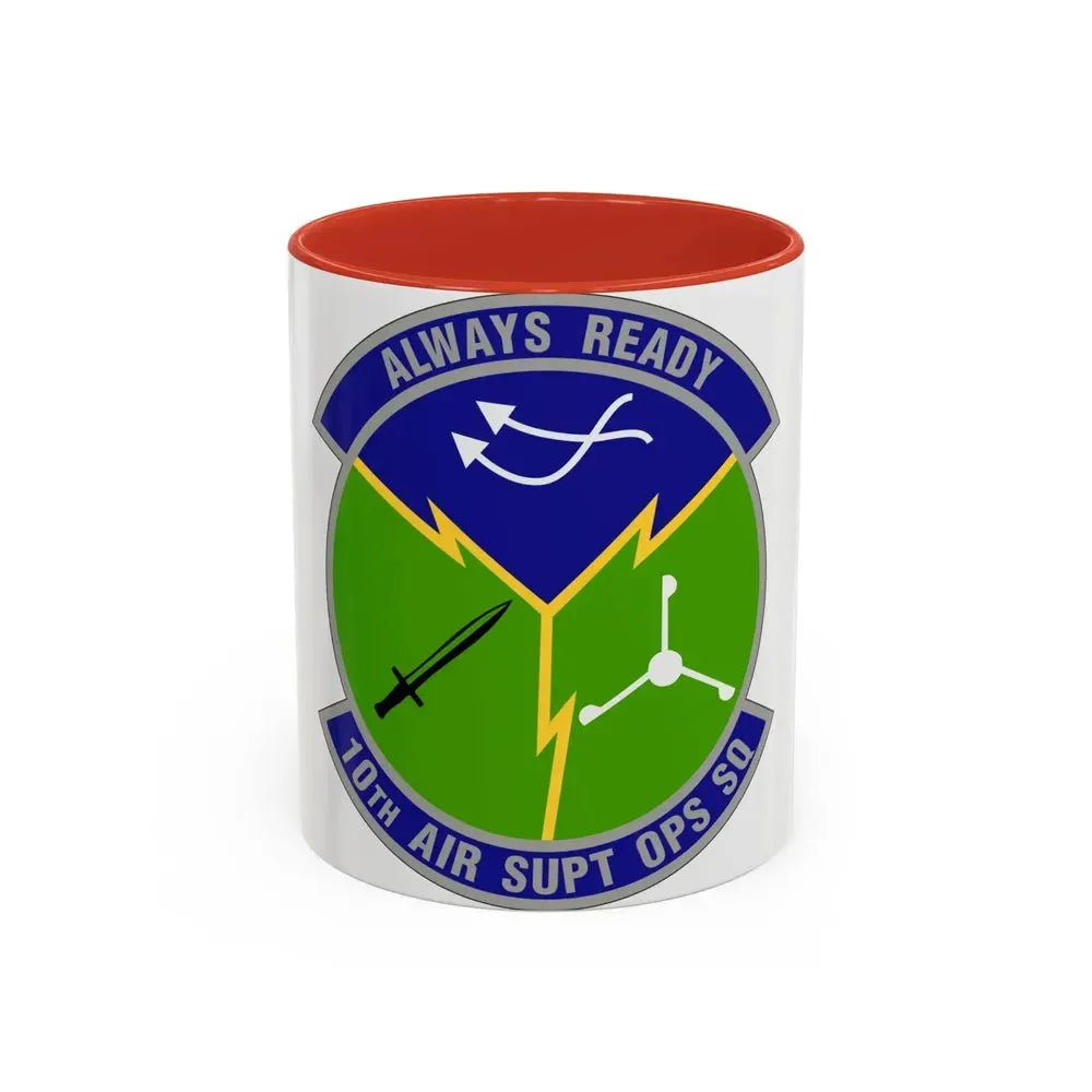 10 Air Support Operations Squadron ACC (U.S. Air Force) Accent Coffee Mug 11oz Red - Go Mug Yourself