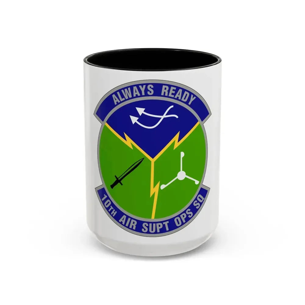 10 Air Support Operations Squadron ACC (U.S. Air Force) Accent Coffee Mug 15oz Black - Go Mug Yourself