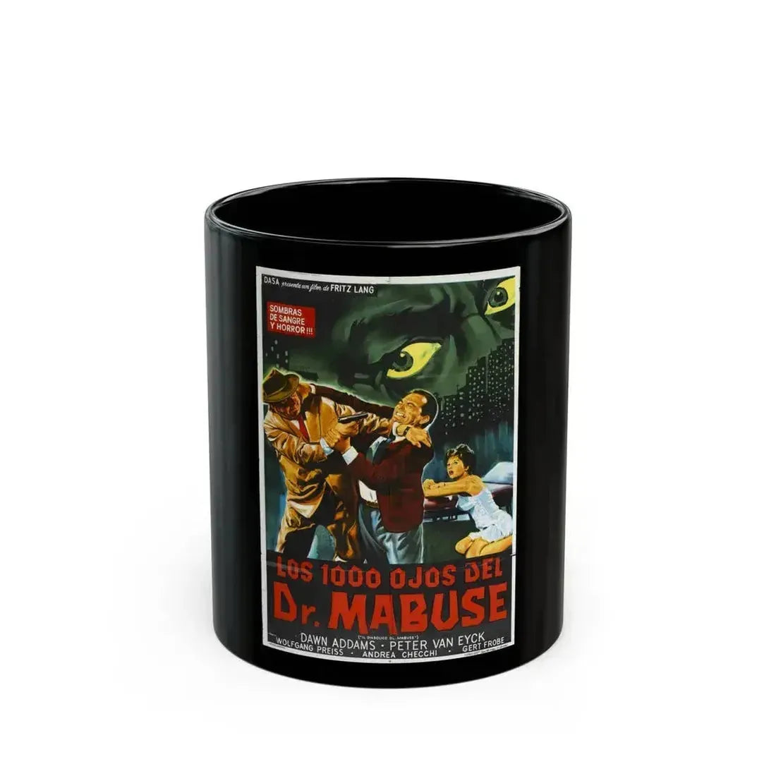 1000 EYES OF DR.MABUSE (2) 1960 Movie Poster - Black Coffee Mug 11oz - Go Mug Yourself