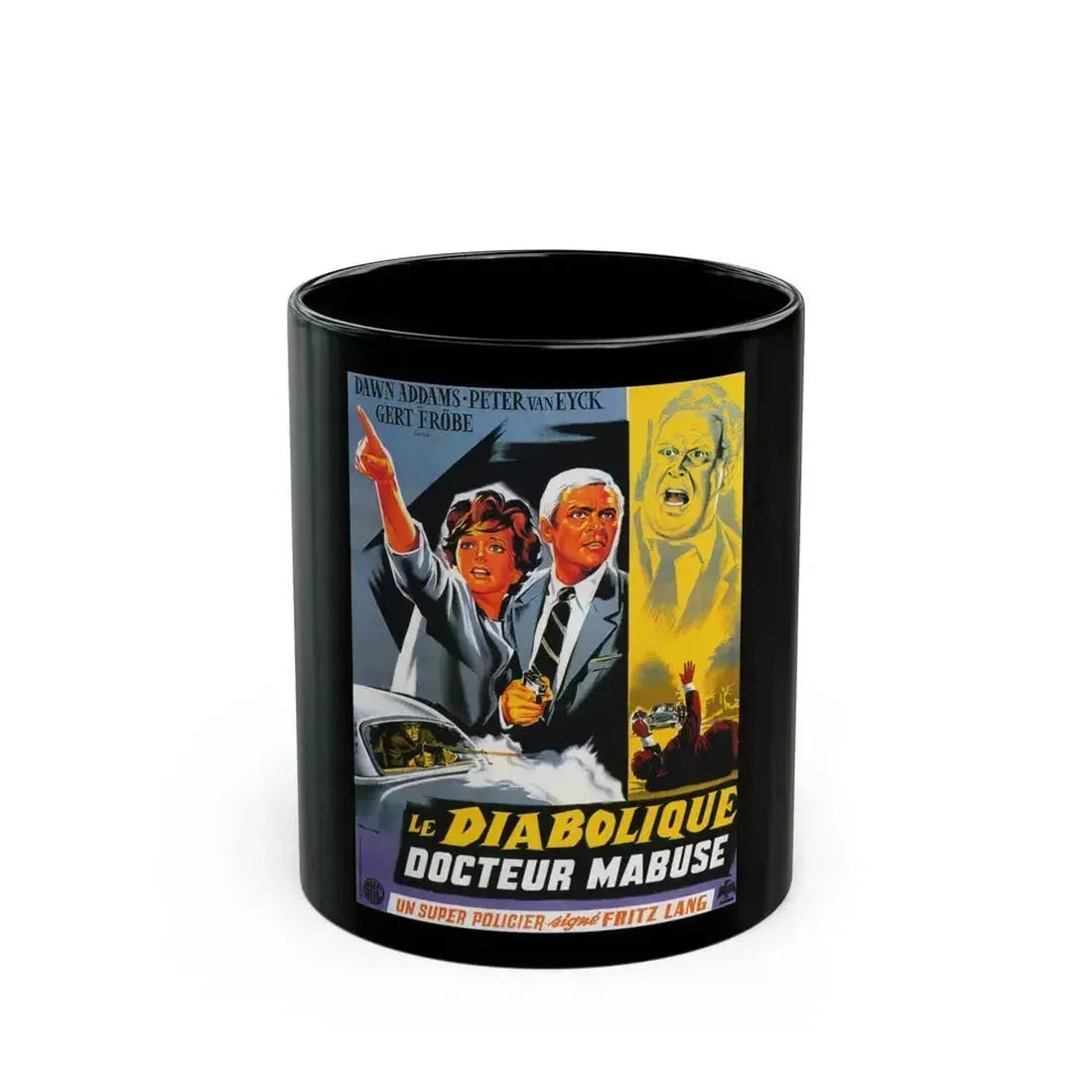 1000 EYES OF DR.MABUSE (5) 1960 Movie Poster - Black Coffee Mug 11oz - Go Mug Yourself