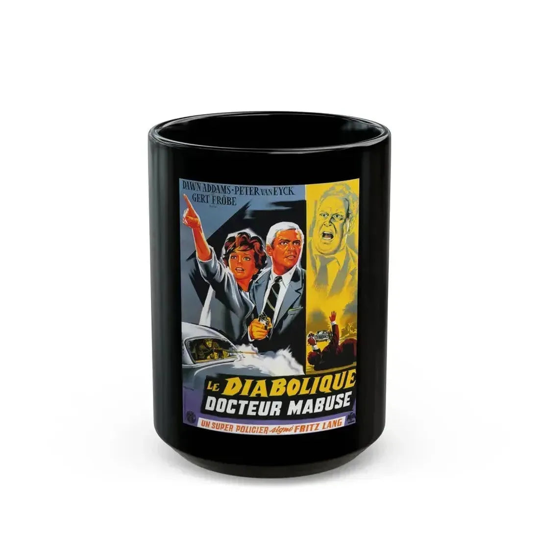 1000 EYES OF DR.MABUSE (5) 1960 Movie Poster - Black Coffee Mug 15oz - Go Mug Yourself