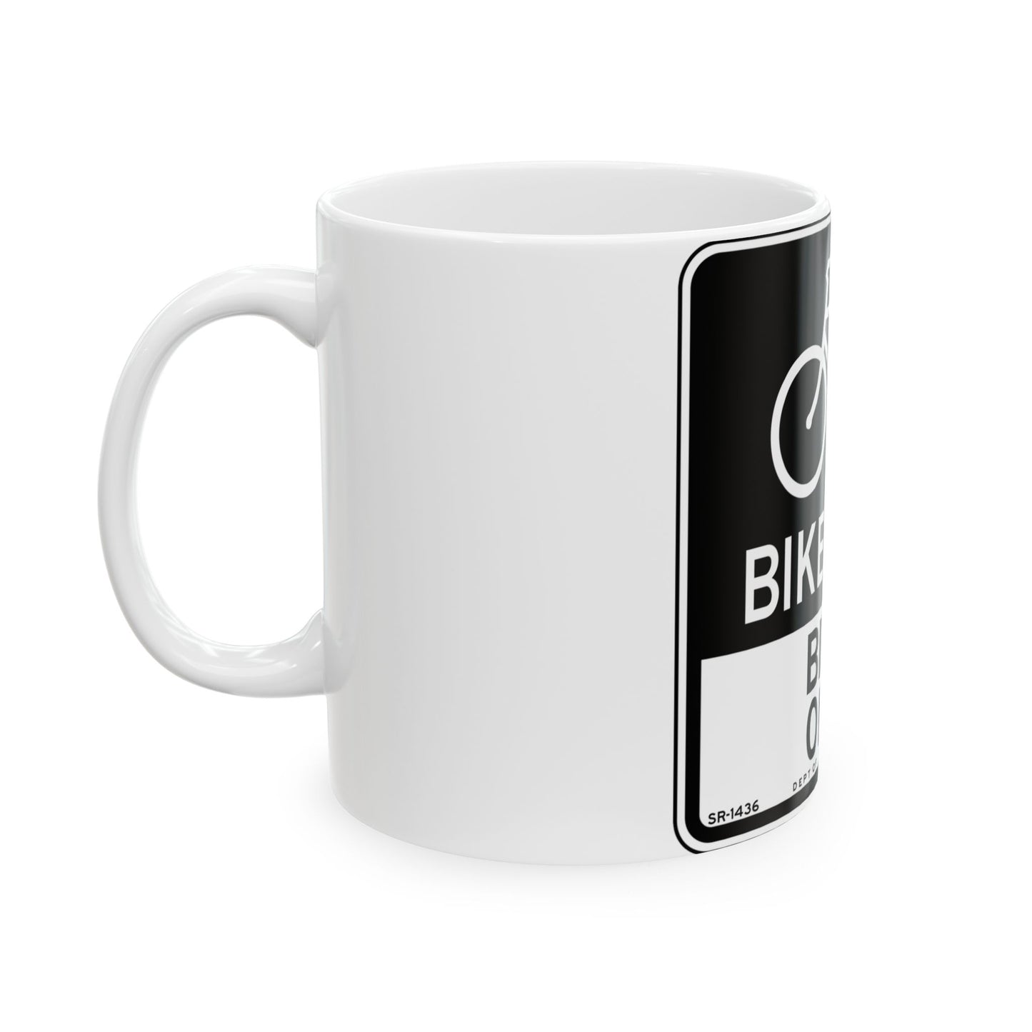 NYCDOT SR-1436 (New York) (Road Sign) White Coffee Mug