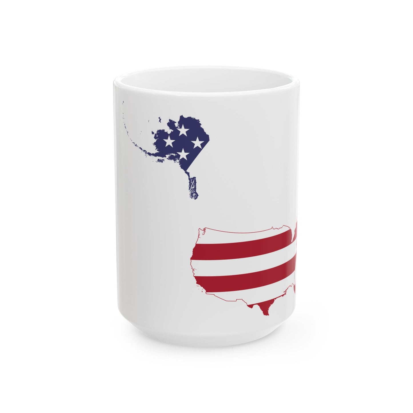 Flag-map of the United States 50 states (United States) White Coffee Mug