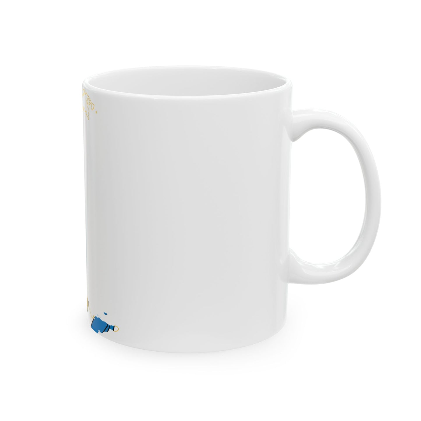 Flag-map of the United States Virgin Islands (United States) White Coffee Mug