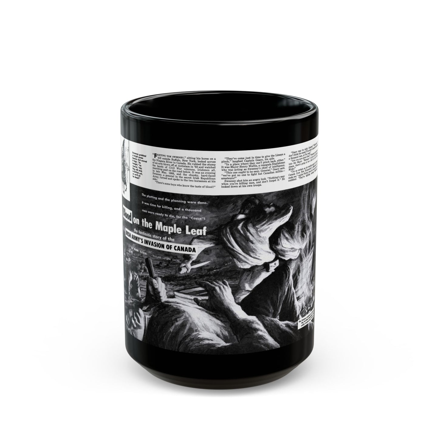 Blood on the Maple Leaf, Man's Adventure, December 1958 - Black Coffee Mug