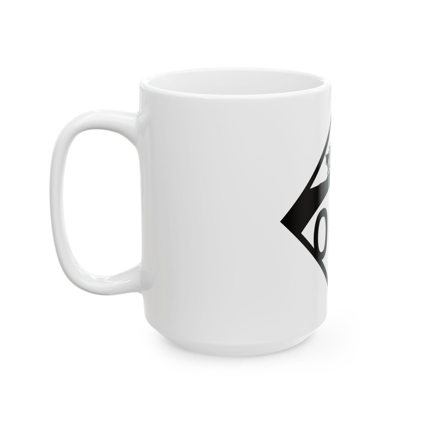 N-000 1950s template (Nebraska) (Road Sign) White Coffee Mug