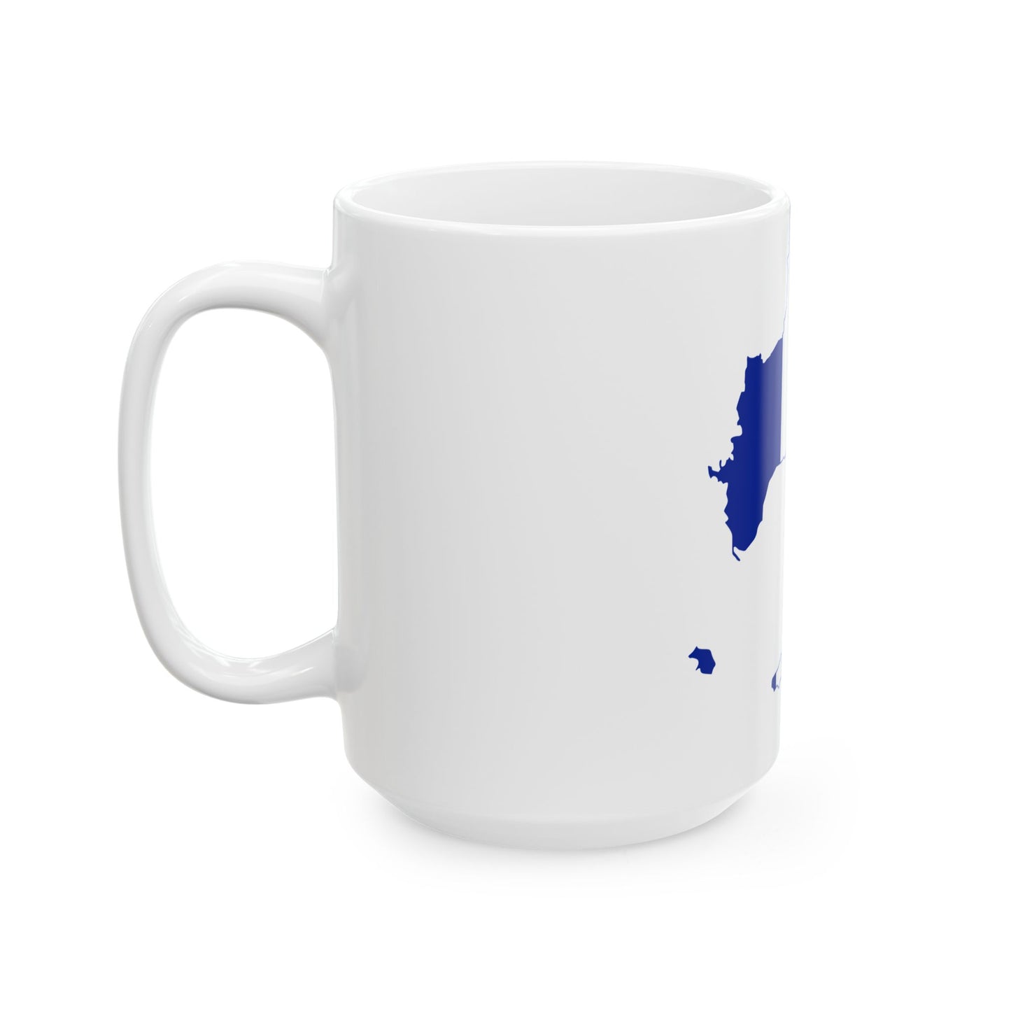 Flag-map of France without Britanny Normandie and Occitania (France) White Coffee Mug