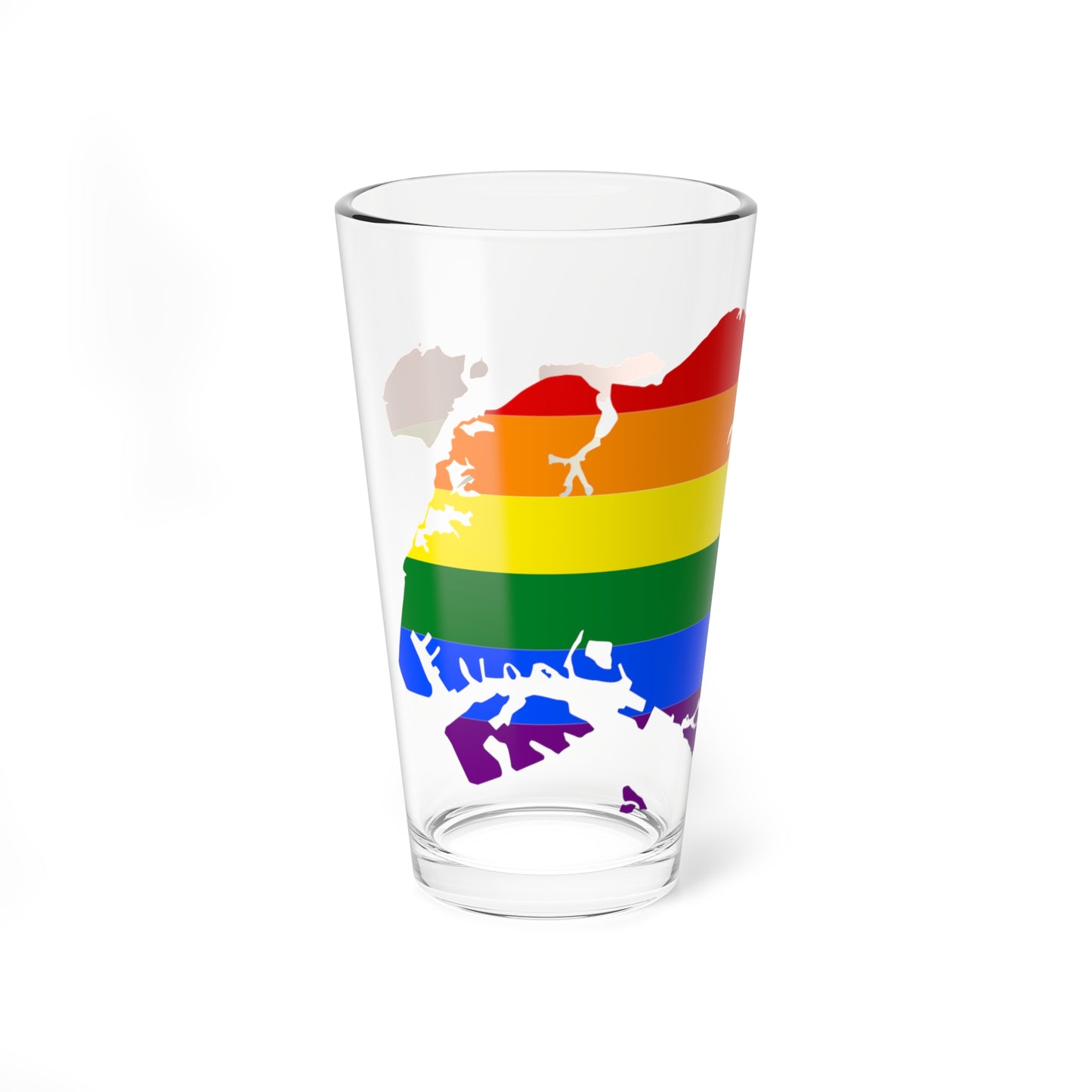 LGBT flag map of Singapore (Singapore) Pint Glass 16oz