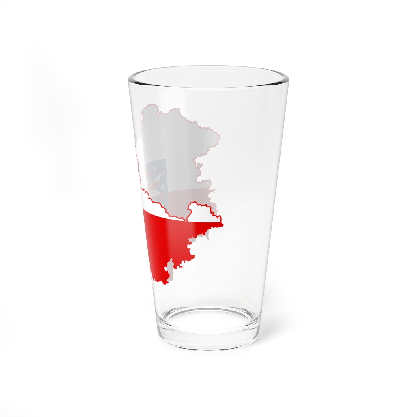 Flag map of Thuringia (Germany) Pint Glass 16oz