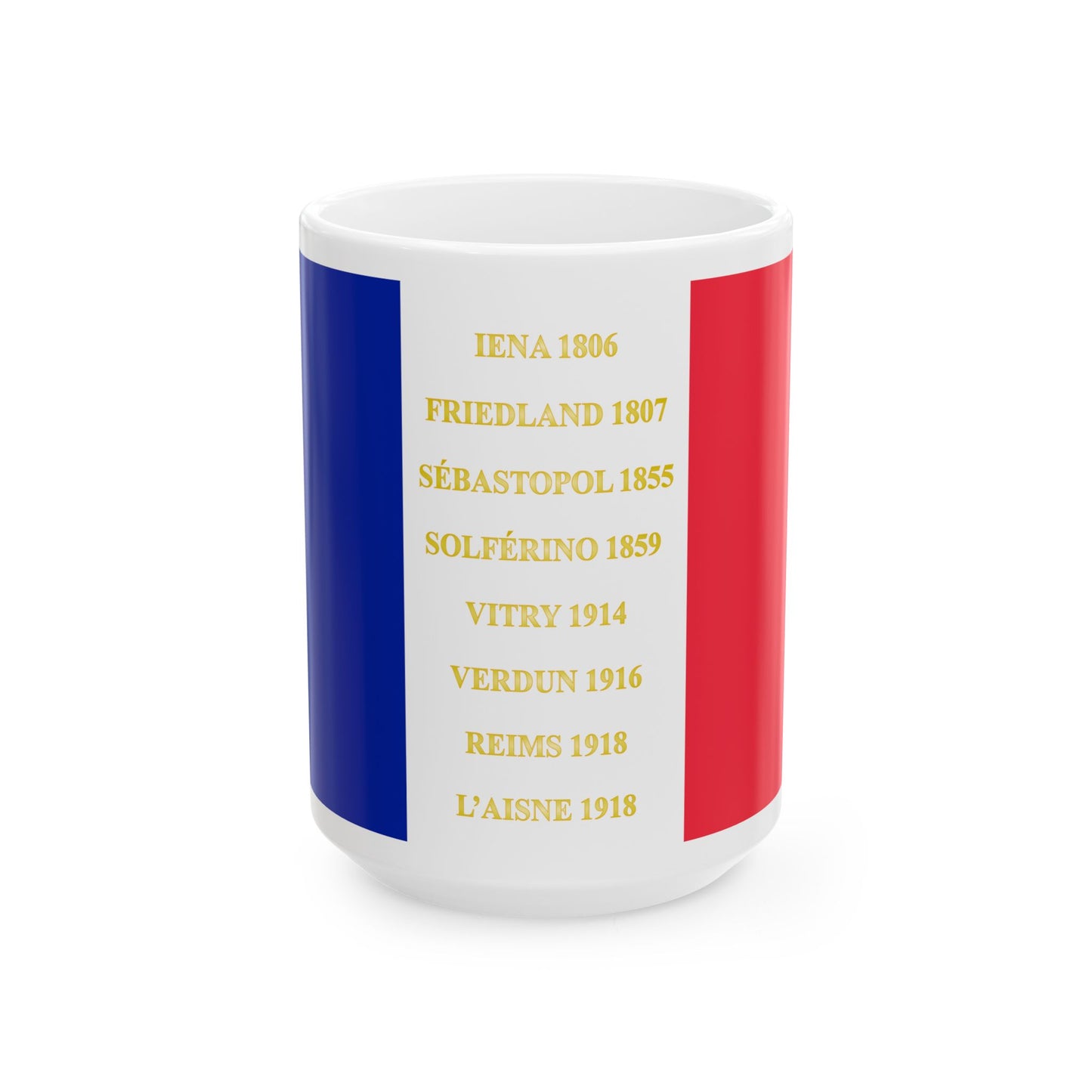100e regiment dinfanterie de ligne - drapeau (France) White Coffee Mug-15oz-Go Mug Yourself