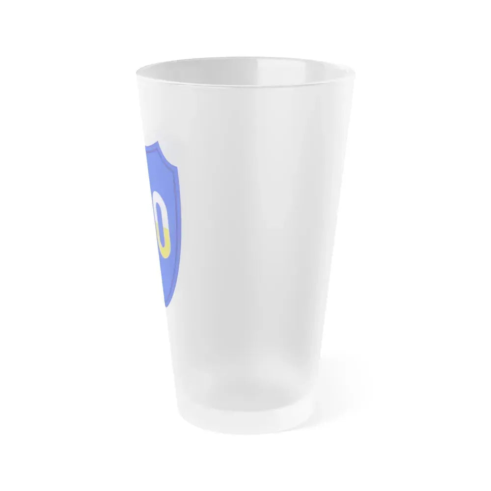 100th Infantry Division SSI (U.S. Army) Frosted Pint Glass 16oz - Go Mug Yourself