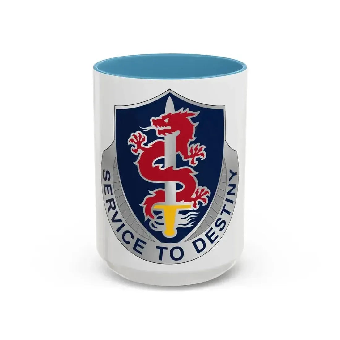 101 Personnel Services Battalion (U.S. Army) Accent Coffee Mug 15oz Light Blue - Go Mug Yourself