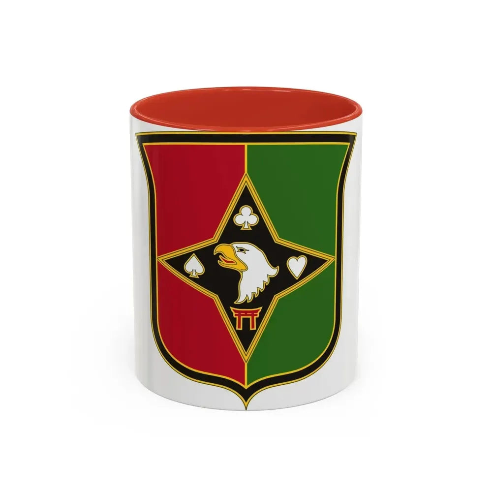 101 Sustainment Brigade 2 (U.S. Army) Accent Coffee Mug 11oz Red - Go Mug Yourself