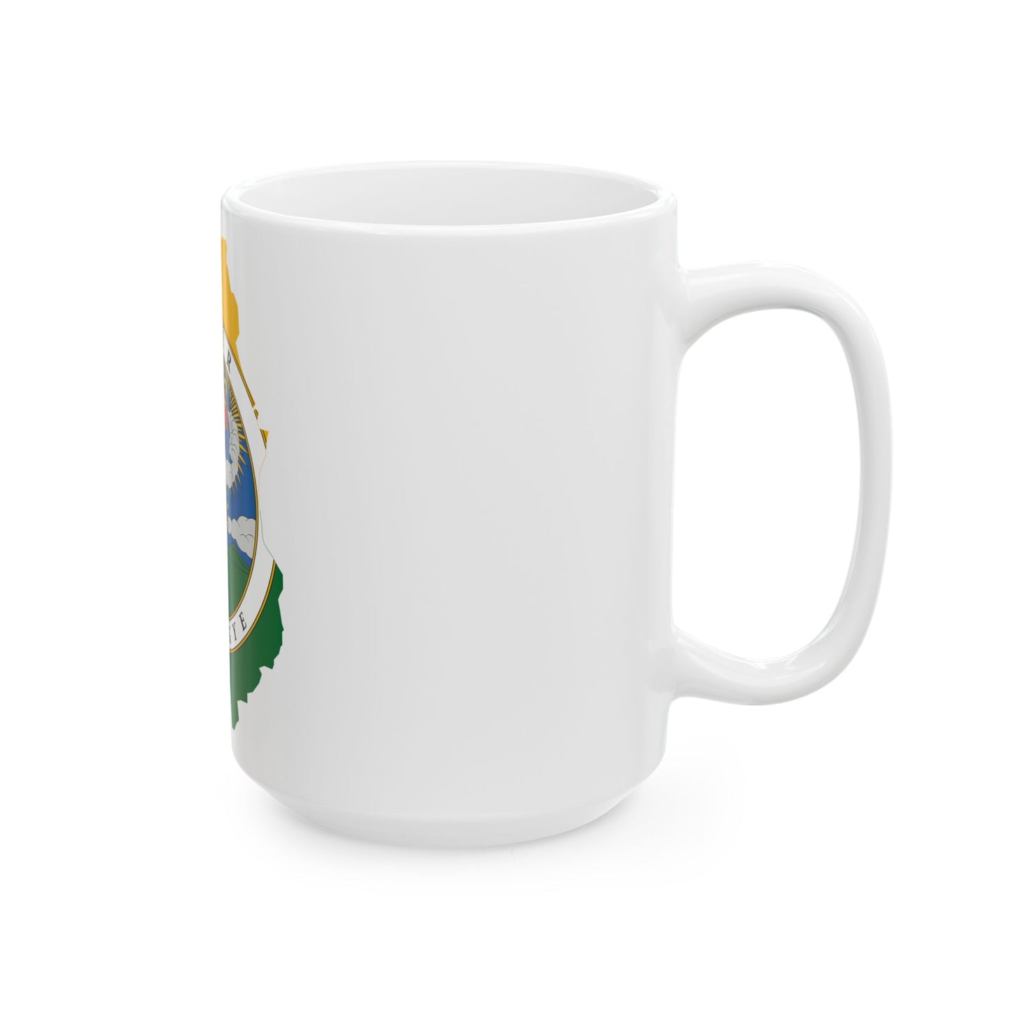 Flag-map of Fejer County (Hungary) White Coffee Mug