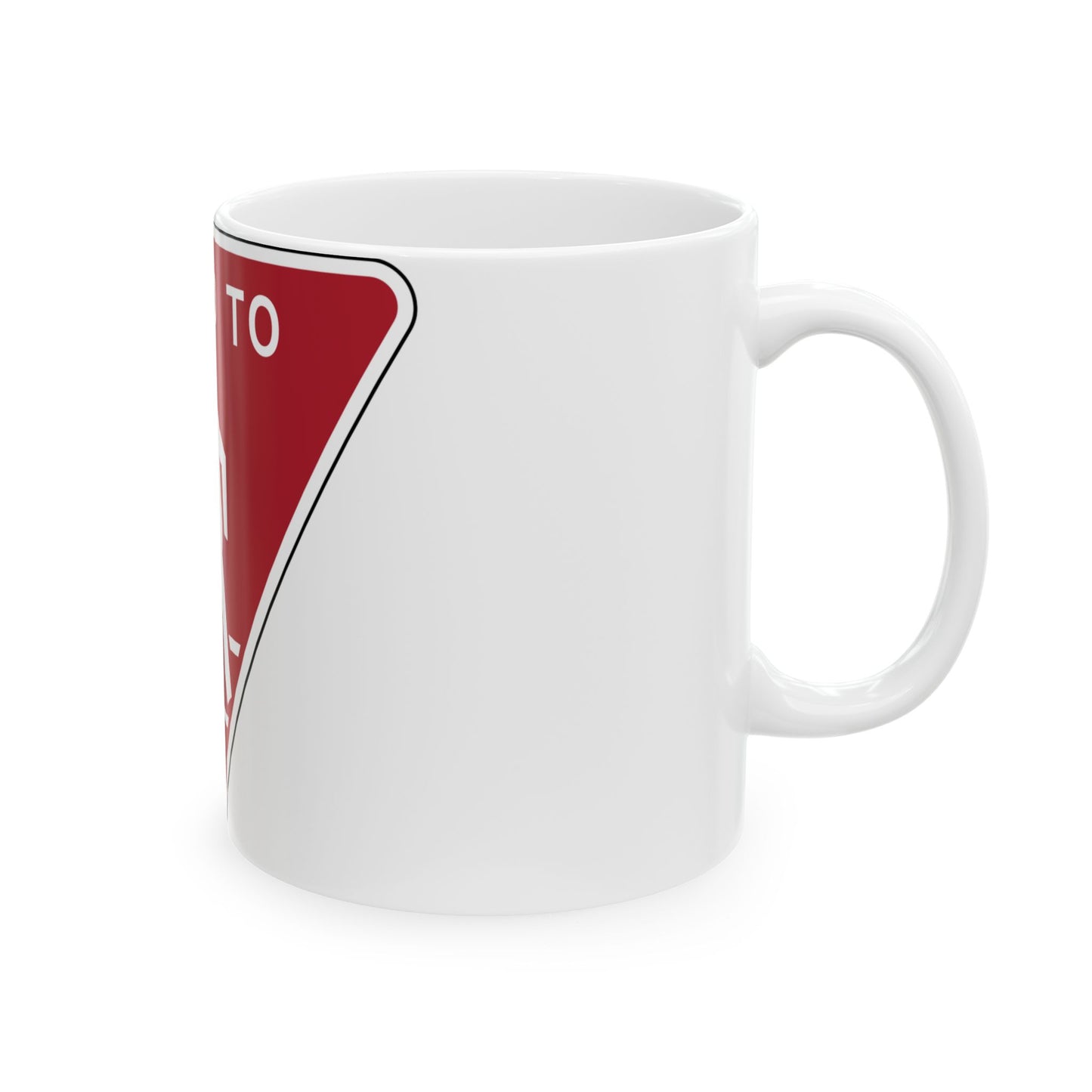 NYCDOT YIELD TO PEDESTRIANS (New York) (Road Sign) White Coffee Mug
