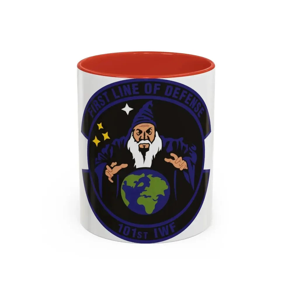 101st Information Warfare Flight (U.S. Air Force) Accent Coffee Mug 11oz Red - Go Mug Yourself