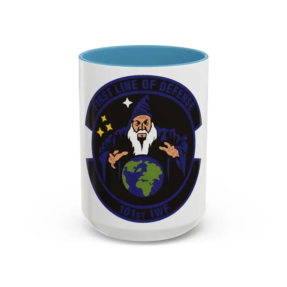 101st Information Warfare Flight (U.S. Air Force) Accent Coffee Mug 15oz Light Blue - Go Mug Yourself
