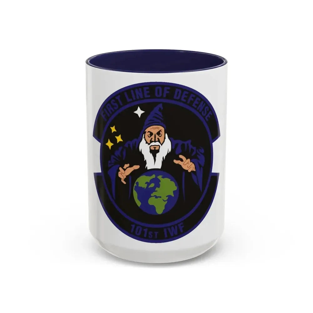 101st Information Warfare Flight (U.S. Air Force) Accent Coffee Mug 15oz Navy - Go Mug Yourself