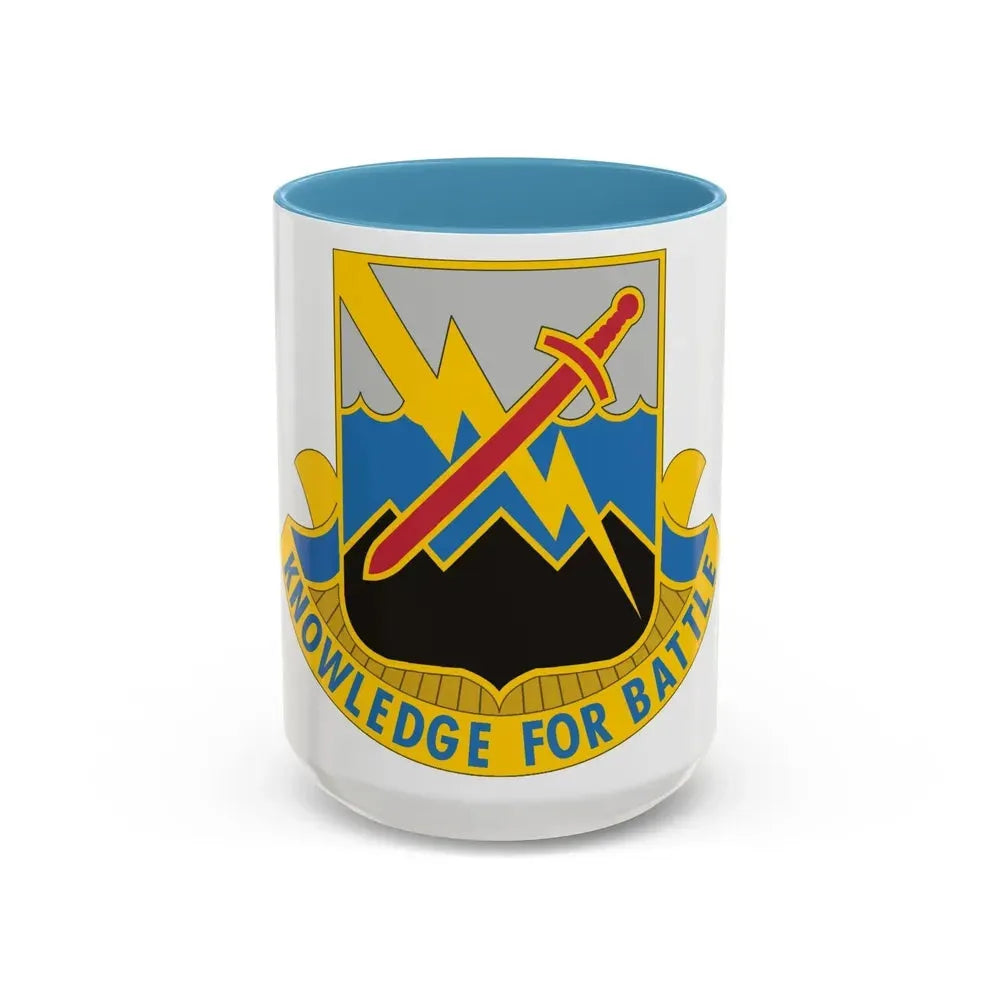 102 Military Intelligence Battalion (U.S. Army) Accent Coffee Mug 15oz Light Blue - Go Mug Yourself