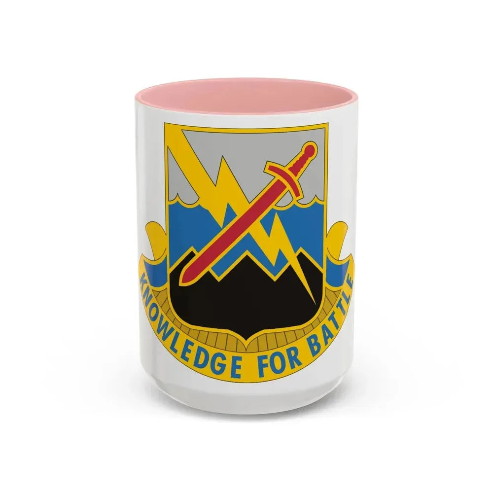 102 Military Intelligence Battalion (U.S. Army) Accent Coffee Mug 15oz Pink - Go Mug Yourself