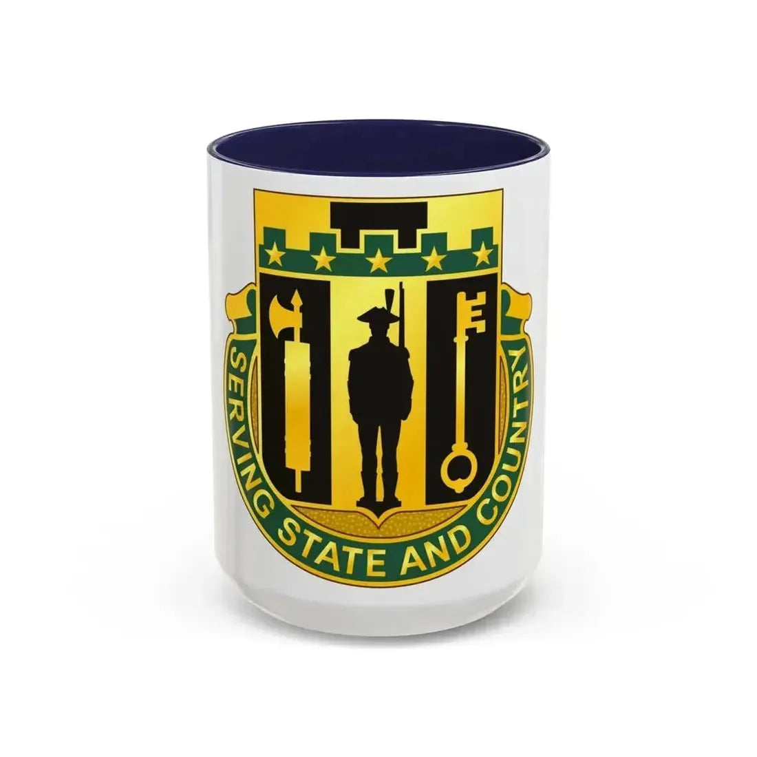 102 Military Police Battalion (U.S. Army) Accent Coffee Mug 15oz Navy - Go Mug Yourself