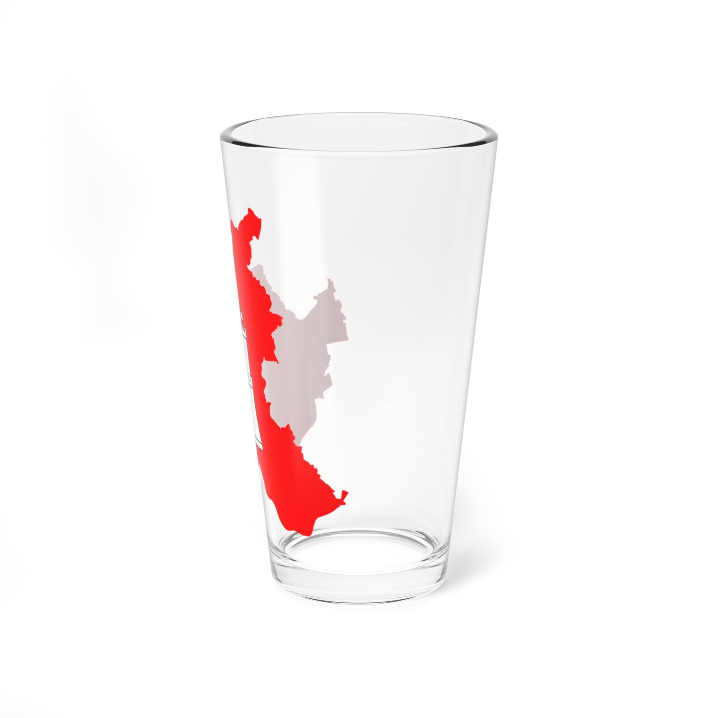 Flag map of Hamburg (Germany) Pint Glass 16oz