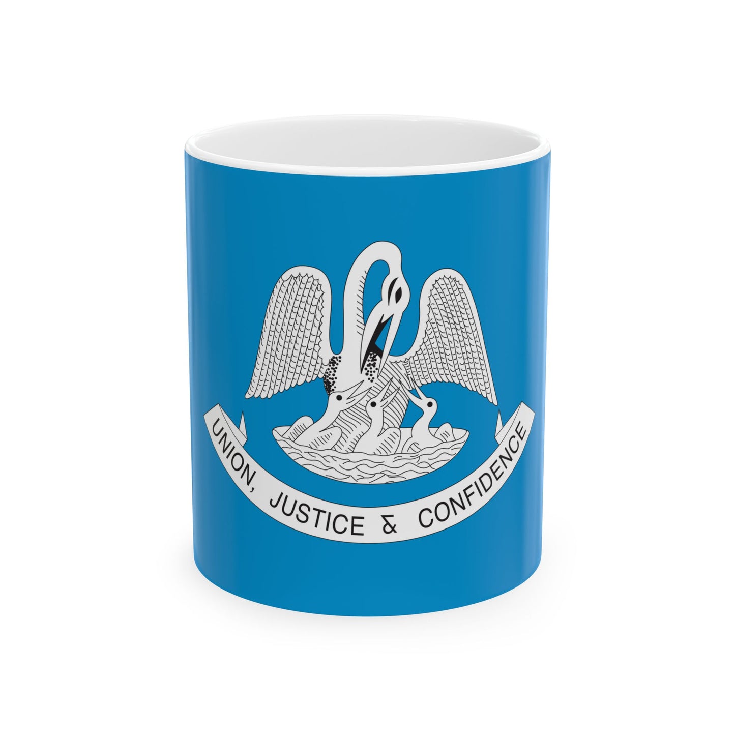 Louisiana Pelican Flag 1912 (United States) White Coffee Mug