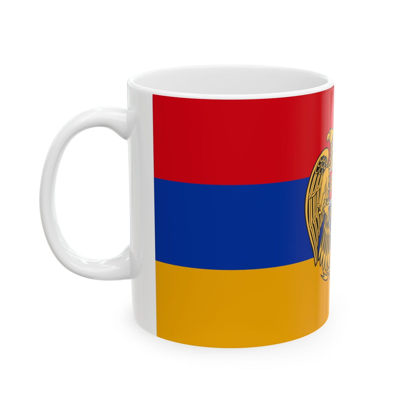 Flag of Armenia - Coat of Arms (Armenia) White Coffee Mug