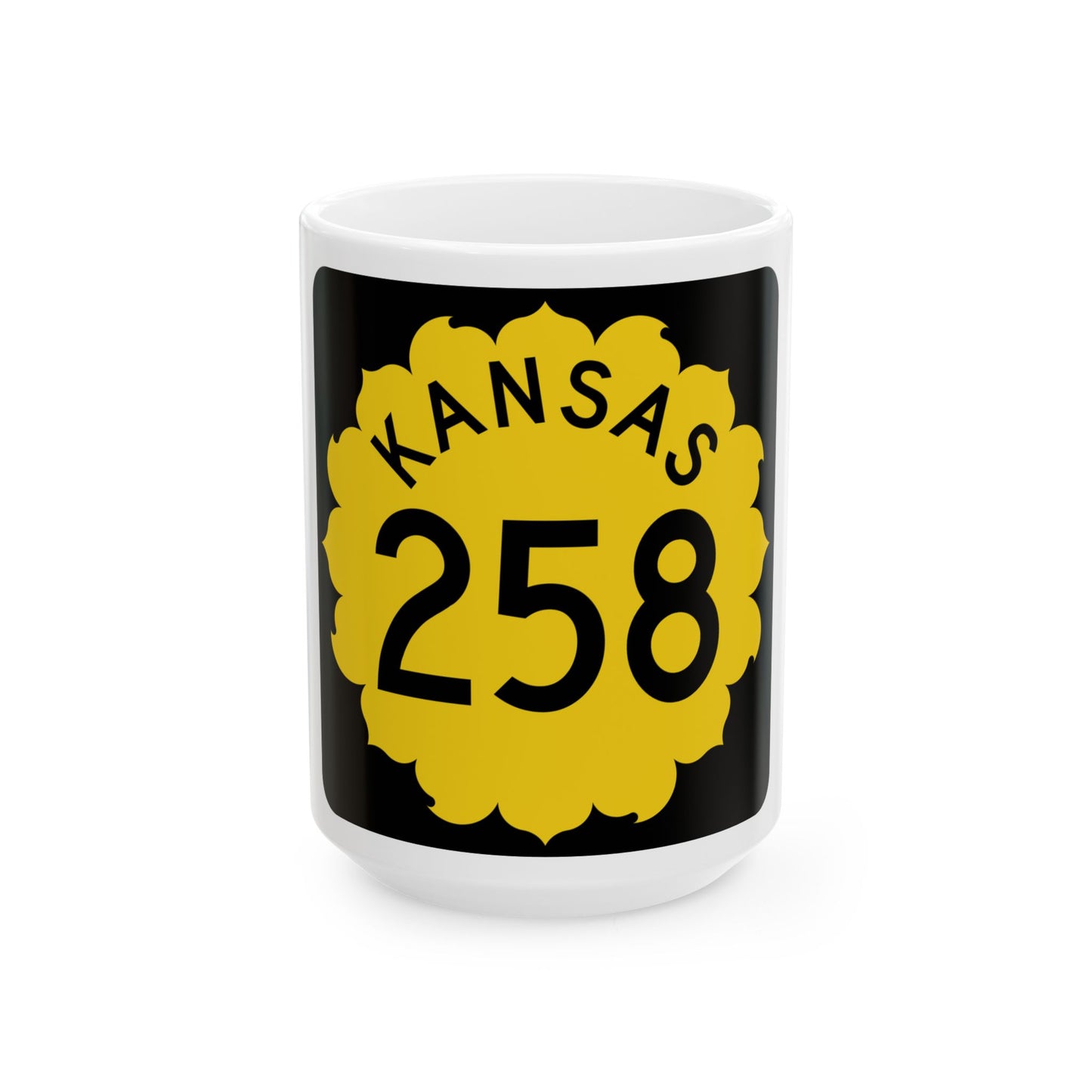 K-258 1962 (Kansas) (Road Sign) White Coffee Mug
