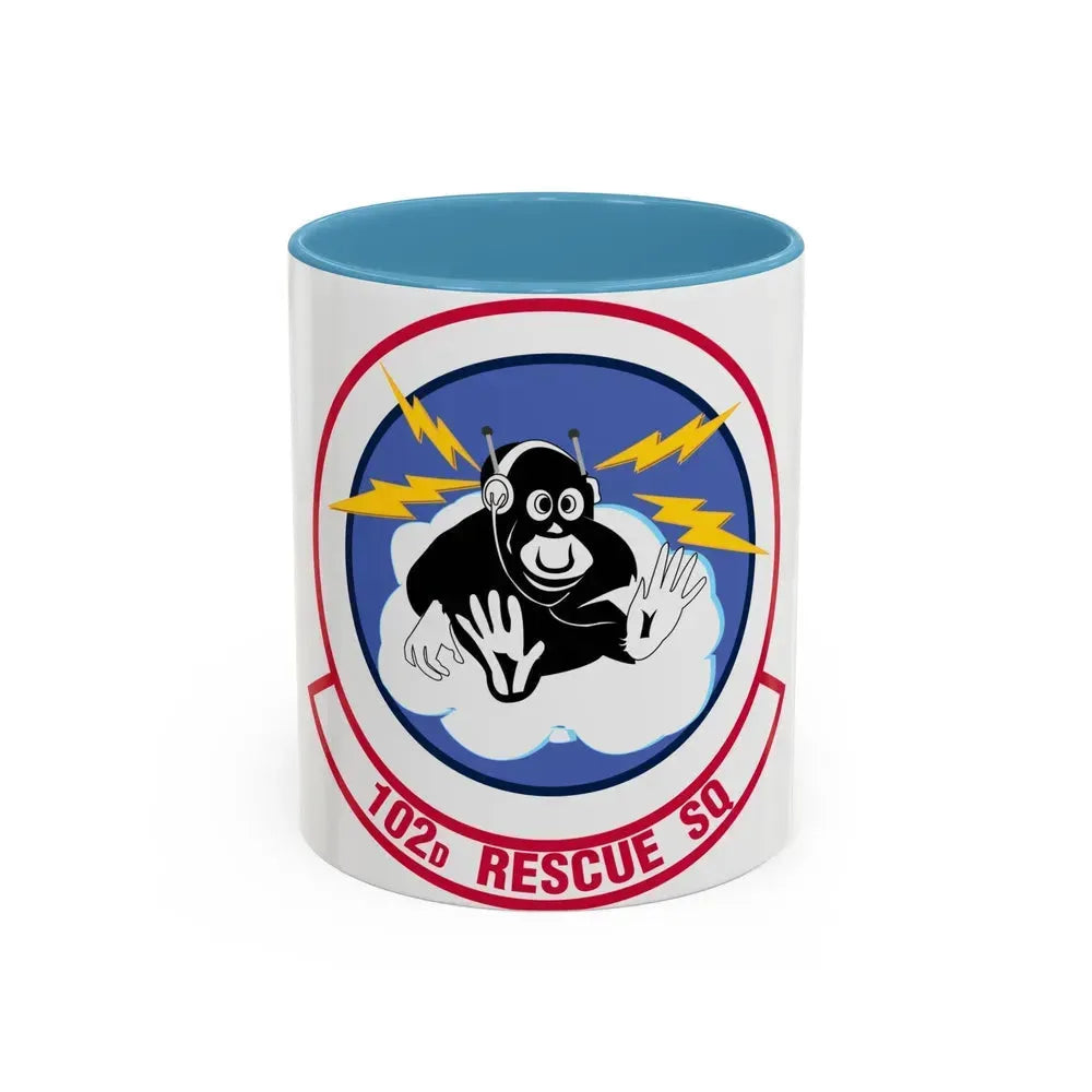 102d Rescue Squadron (U.S. Air Force) Accent Coffee Mug 11oz Light Blue - Go Mug Yourself