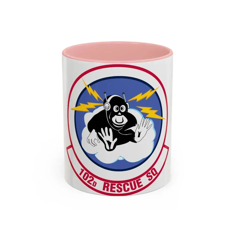 102d Rescue Squadron (U.S. Air Force) Accent Coffee Mug 11oz Pink - Go Mug Yourself
