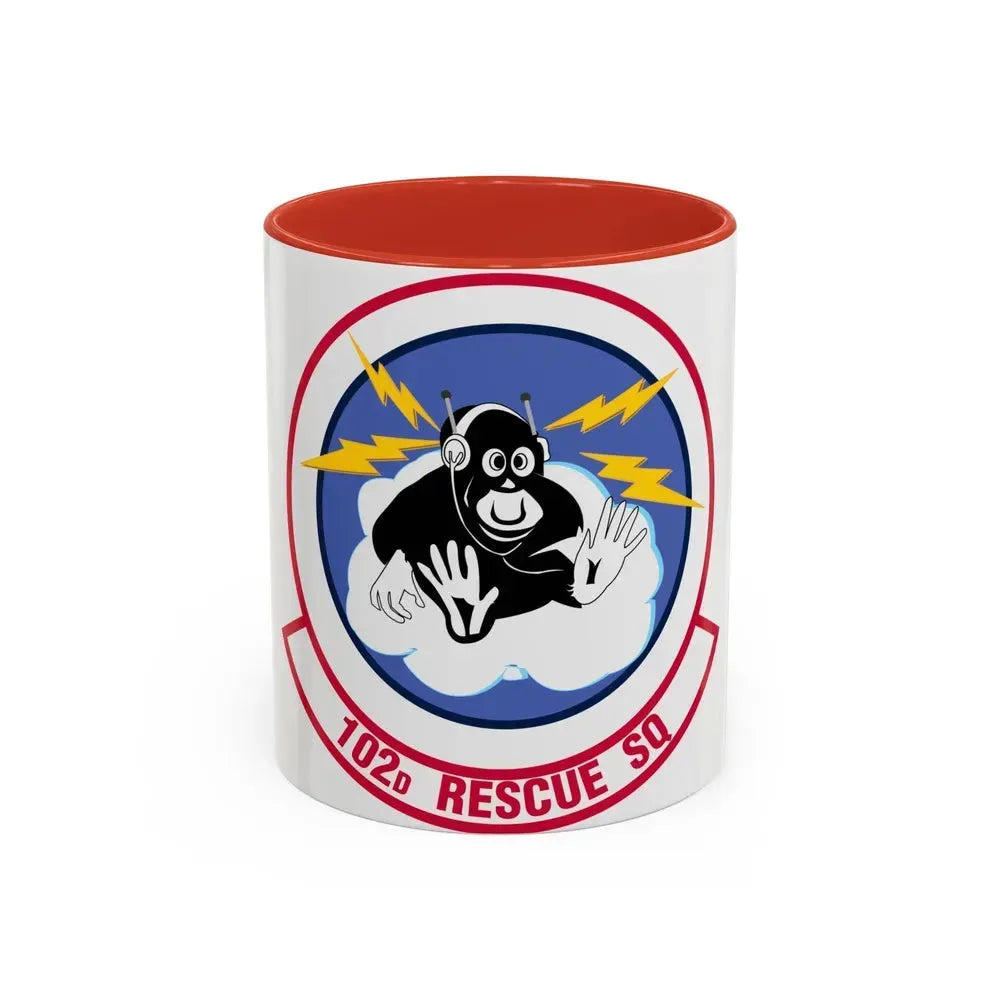 102d Rescue Squadron (U.S. Air Force) Accent Coffee Mug 11oz Red - Go Mug Yourself