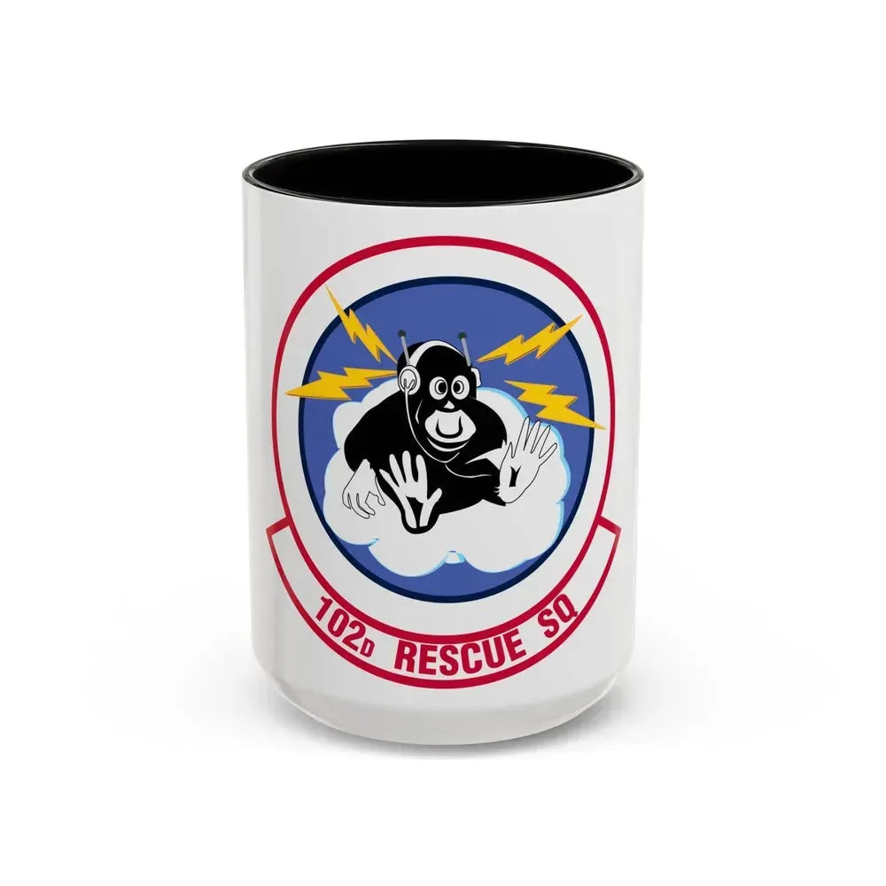 102d Rescue Squadron (U.S. Air Force) Accent Coffee Mug 15oz Black - Go Mug Yourself