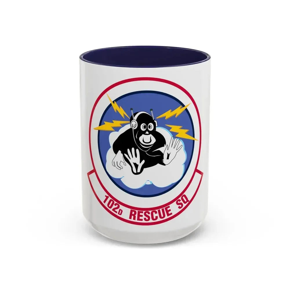 102d Rescue Squadron (U.S. Air Force) Accent Coffee Mug 15oz Navy - Go Mug Yourself