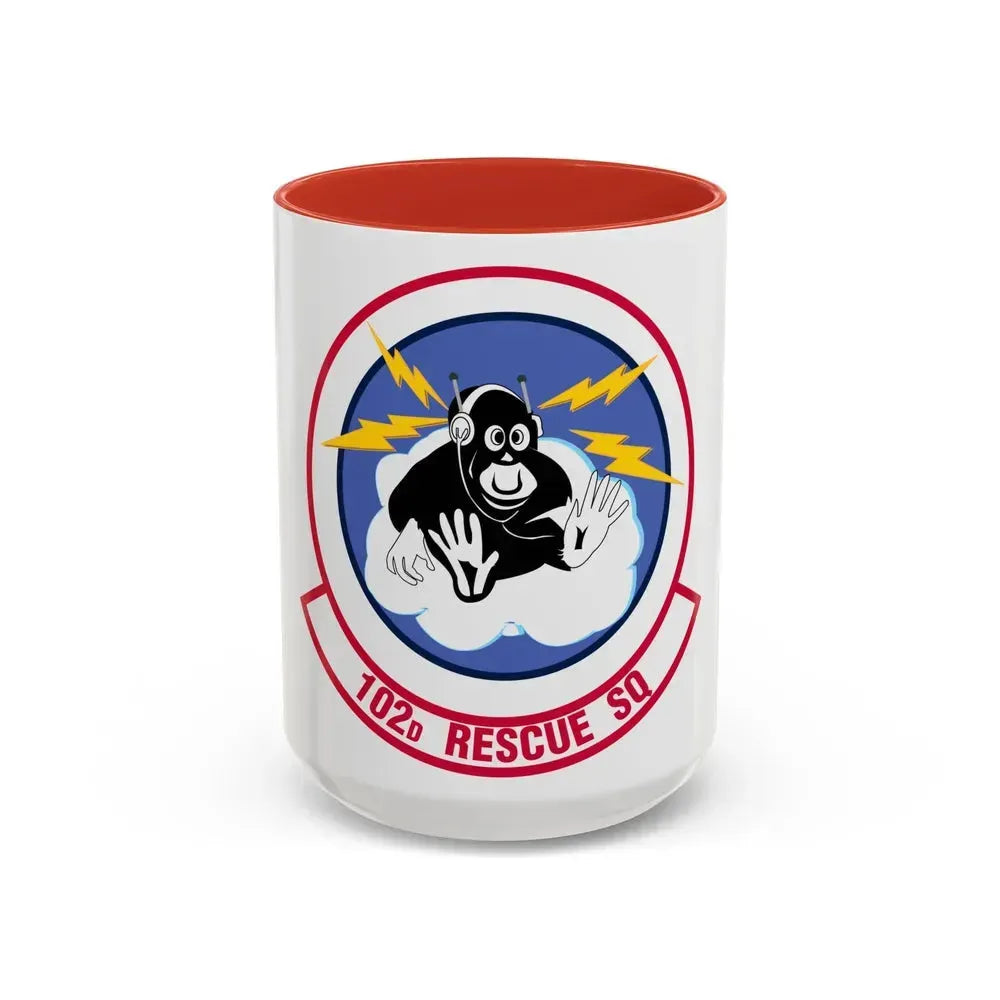 102d Rescue Squadron (U.S. Air Force) Accent Coffee Mug 15oz Red - Go Mug Yourself