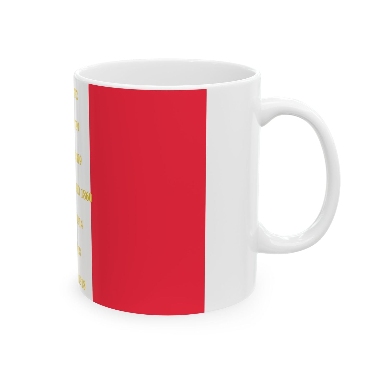102e regiment dinfanterie de ligne- drapeau (France) White Coffee Mug-Go Mug Yourself