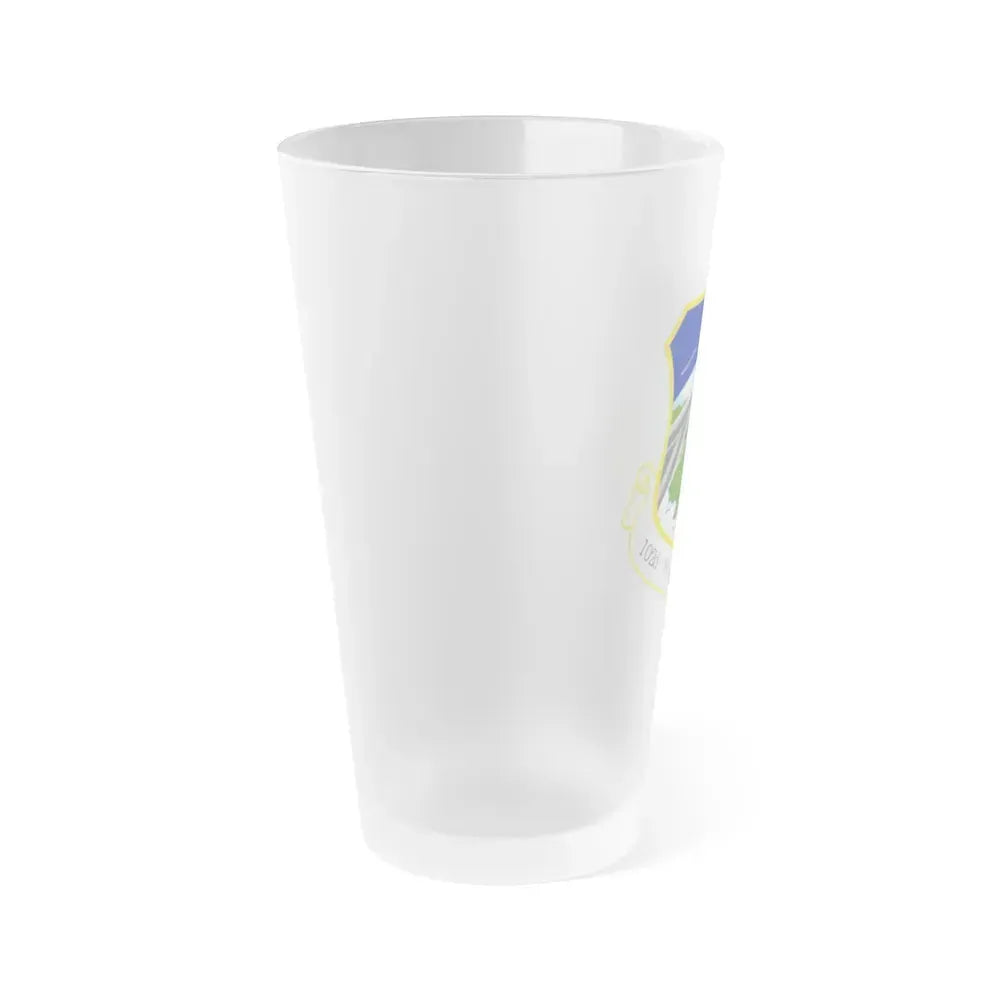 102nd Intelligence Wing emblem (U.S. Air Force) Frosted Pint Glass 16oz - Go Mug Yourself