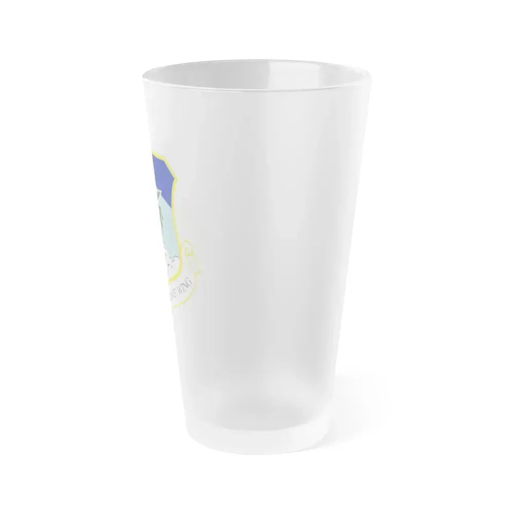 102nd Intelligence Wing emblem (U.S. Air Force) Frosted Pint Glass 16oz - Go Mug Yourself