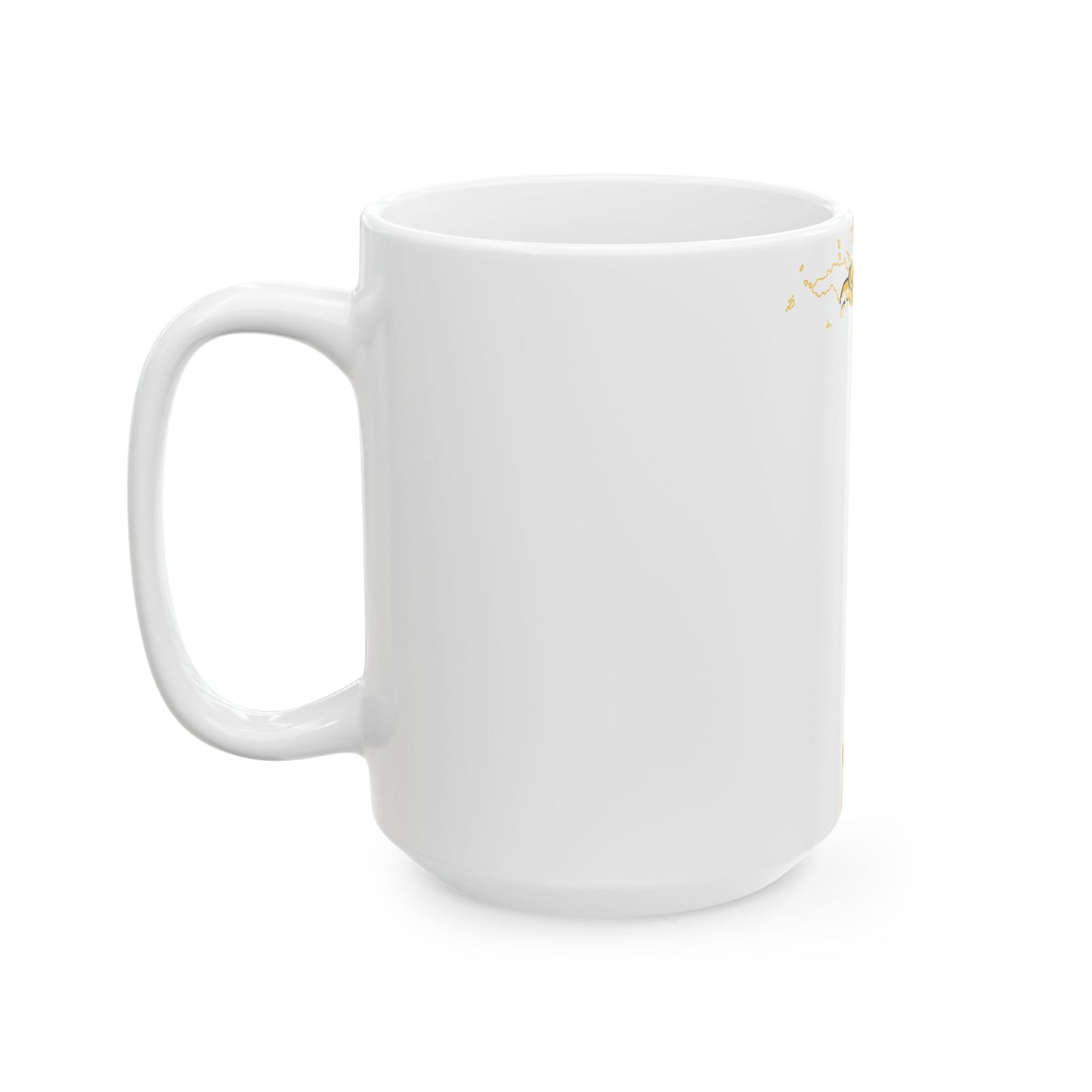 Flag-map of the United States Virgin Islands (United States) White Coffee Mug