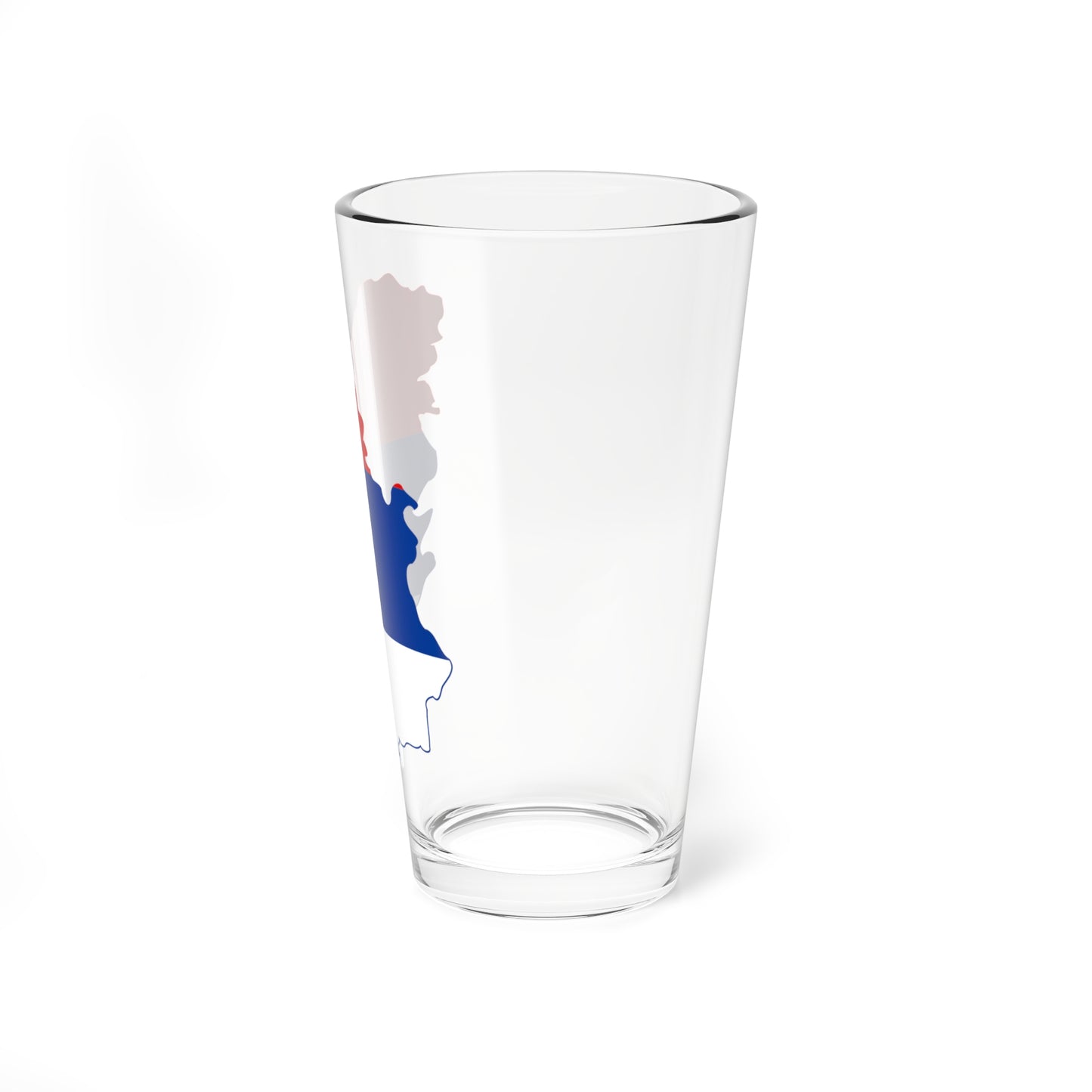 Flag map of Serbia 1992-2004 (Serbia) Pint Glass 16oz