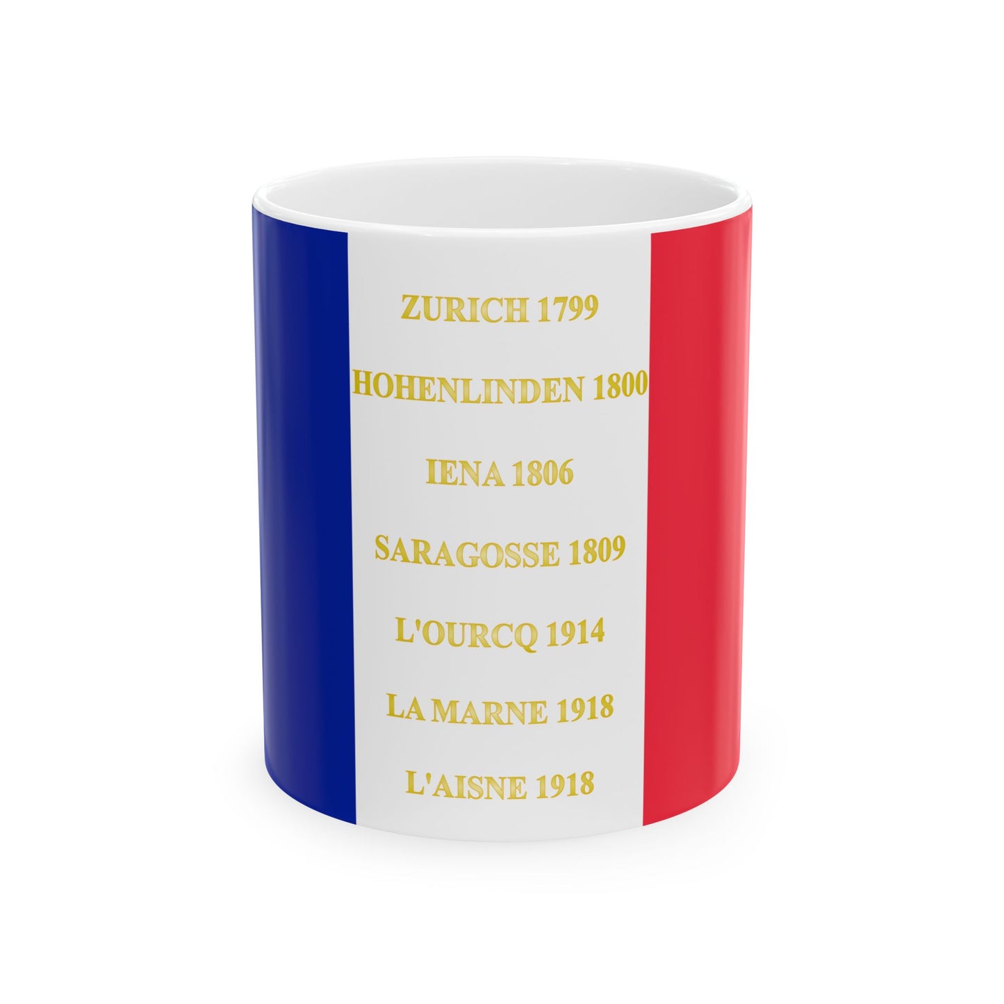 103e regiment dinfanterie de ligne -drapeau (France) White Coffee Mug-11oz-Go Mug Yourself